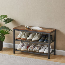 Load image into Gallery viewer, Coat Shoe Rack Bench Set,Entryway Shoe Rack Bench with Coat Hooks,Hall Tree Coat Rack
