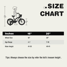 Load image into Gallery viewer, Multiple Colors,Girls Bike  for 4-7Years Old Kids,16 inch  wheel ,Training Wheels Included
