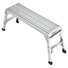 Load image into Gallery viewer, Work Platform Aluminum Portable Bench Folding Ladder ANSI Capacity 225 LBS 40"
