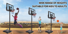 Load image into Gallery viewer, Basketball Hoop Basketball System 4.76-10ft Height Adjustable with 4 Basketball, Net Pocket, Inflator Set
