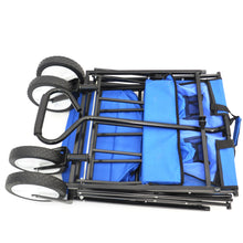 Load image into Gallery viewer, Garden Shopping Beach Cart folding wagon (Blue)
