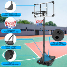 Load image into Gallery viewer, Portable Basketball Goal System with Stable Base and Wheels, use for Indoor Outdoor teenagers youth height adjustable 5.6 to 7ft Basketball Hoop 28 Inch Backboard

