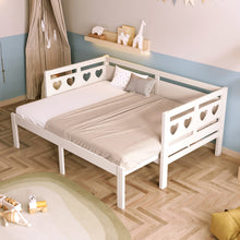 Load image into Gallery viewer, Twin Extending Daybed with Trundle, Wooden Daybed, White
