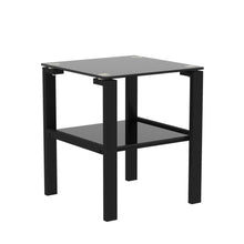 Load image into Gallery viewer, Black Glass Coffee Table, Clear Coffee Table，Modern Side Center Tables for Living Room， Living Room Furniture
