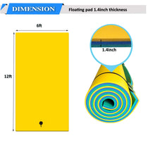Load image into Gallery viewer, Floating Water Mat, 12' × 6' Lily Pad Floating Mat, 3-Layer Foam Water Floating Pad for Water Recreation and Relaxing, Thick and Durable Water Activities Mat for Lake, Oceans
