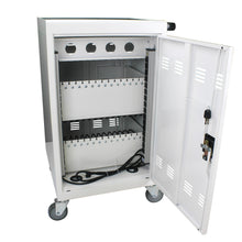Load image into Gallery viewer, Mobile Charging Cart and Cabinet for Tablets Laptops 30-Device With Combination Lock(White)
