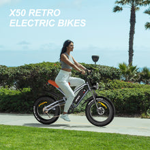 Load image into Gallery viewer, JANSNO Electric Bike 20" x 4.0 Electric Bike for Adults with 750W Brushless Motor, Long-Lasting 48V 14Ah Removable Battery, 7-Speed Transmission , 20 Inch Fat Tires ,spoked wheel,UL Certified .
