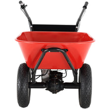 Load image into Gallery viewer, RedRock Wheelbarrow Utility Cart Electric Powered 24V DC 180W AGM Battery 330lbs (150kgs) Max Capacity Barrel Dump Material Debris Hauler
