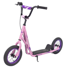 Load image into Gallery viewer, Youth Scooter Kick Scooter for Kids 6+ with Adjustable Handlebar, 12 Inch Inflatable Wheels ,Widened non-slip Footboard
