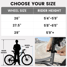 Load image into Gallery viewer, A26251      26 Inch Mountain Bike,21 Speed with High-Carbon Steel Frame Bike for Adults,Dual Disc Brake Mountain Bicycle for Men Womens Adult Bicycle
