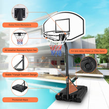 Load image into Gallery viewer, Portable Poolside Basketball Hoop Swimming Pool 3.1ft to 4.7ft Height-Adjustable Basketball System Goal Stand for Kids
