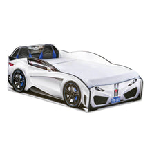 Load image into Gallery viewer, Speedy Toddler Race Car Bed, White
