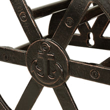 Load image into Gallery viewer, VANORA 20" HOSE HOLDER, Outdoor Shiny Copper Aluminum Ship Wheel Hose Holder
