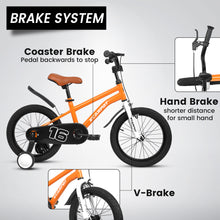 Load image into Gallery viewer, A16114 Kids Bike 16 inch for Boys &amp; Girls with Training Wheels, Freestyle Kids' Bicycle with fender.
