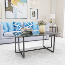Load image into Gallery viewer, Modern Tempered Glass Tea Table Coffee Table, Table for Living Room,Black
