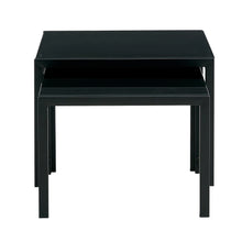 Load image into Gallery viewer, Nesting Coffee Table Set of 2, Square Modern Stacking Table with Tempered Glass Finish for Living Room,Black
