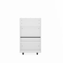 Load image into Gallery viewer, 4 Tier Kitchen Island Cart with Spice Rack &amp; Locking Casters, Simple Design Mobile Kitchen Storage Islands for Kitchen Living Room Bedroom, White

