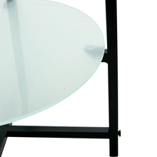 Load image into Gallery viewer, 2-layer Tempered Glass End Table, Round Coffee Table for Bedroom Living Room Office
