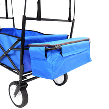 Load image into Gallery viewer, Garden Shopping Beach Cart folding wagon (Blue)
