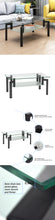 Load image into Gallery viewer, Rectangle Black Glass Coffee Table, Clear Coffee Table，Modern Side Center Tables for Living Room， Living Room Furniture
