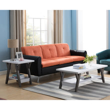 Load image into Gallery viewer, Modern White End Table, Chair Side End Table for Living Room with Shelf Display
