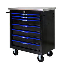Load image into Gallery viewer, 7 DRAWERS MULTIFUNCTIONAL TOOL CART WITH WHEELS-BLACK+BLUE
