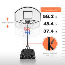 Load image into Gallery viewer, Portable Poolside Basketball Hoop Swimming Pool 3.1ft to 4.7ft Height-Adjustable Basketball System Goal Stand for Kids

