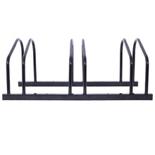 Load image into Gallery viewer, 3 Bikes Floor Bike Stand, Bike Parking Rack Garage Bike Storage Stand Indoor/Outdoor 22-28" Wheel Stand, Max. Tire Width 2.15",black painted
