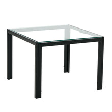 Load image into Gallery viewer, Coffee Table Set of 2, Square Modern Table with Tempered Glass Finish for Living Room,Transparent
