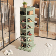 Load image into Gallery viewer, Green 360 Rotating shoe cabinet 6 layers
