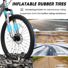 Load image into Gallery viewer, A26251      26 Inch Mountain Bike,21 Speed with High-Carbon Steel Frame Bike for Adults,Dual Disc Brake Mountain Bicycle for Men Womens Adult Bicycle
