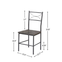 Load image into Gallery viewer, 3-Piece Kitchen Dining Room Table Set Grey Chair

