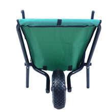 Load image into Gallery viewer, Collapsible Wheelbarrow 176 lbs Folding Yard Garden Wheelbarrow Foldable Lightweight Gardening Heavy Duty Oxford Cloth Green Lawn Cart for Grass, Leaf, Garden Supplies, 10" Pneumatic Tire
