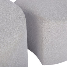 Load image into Gallery viewer, Upholstered Nesting Coffee Tables (Set of 2), Side Table, Footrest, Ottoman &amp; Seat for Living Room Bedroom Entryway Office, Beige Yarn Dyed Fabric
