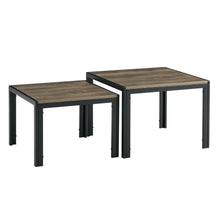 Load image into Gallery viewer, Nesting Coffee Table Set of 2, Square Modern Stacking Table with Wood Finish for Living Room, Oak Grey
