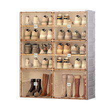 Load image into Gallery viewer, Portable Shoe cabinet Living Room,Stackable Storage Organizer Cabinet with Doors and Shelves,Shoe Box for Closet
