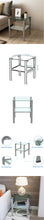 Load image into Gallery viewer, Glass two layer tea table, small round table, bedroom corner table, living room grey side table
