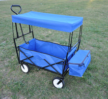 Load image into Gallery viewer, Garden Shopping Beach Cart folding wagon (Blue)
