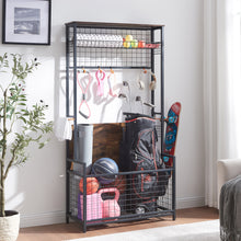 Load image into Gallery viewer, Garage Sports Equipment Organizer System Ball Gear Basketball Racks for Balls, Ball Holder with Baskets, Indoor/Outdoor Kids Toys Storage Organizer
