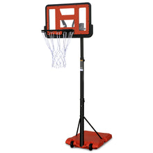 Load image into Gallery viewer, Use for Outdoor Height Adjustable 4.8 to 7.7ft Basketball Hoop 44 Inch Backboard Portable Basketball Goal System with Stable Base and Wheels
