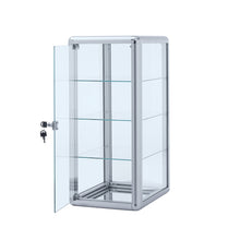 Load image into Gallery viewer, Tempered Glass Counter Top Display Showcase with Sliding Glass Door and Lock,Standard Aluminum Framing with Sliding Glass Door and Lock-display cabinet
