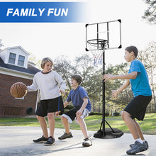 Load image into Gallery viewer, Portable Basketball Hoop System Stand Height Adjustable 7.5ft - 9.2ft with 32 Inch Backboard and Wheels for Youth Adults Indoor Outdoor Basketball Goal
