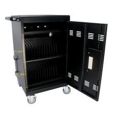 Load image into Gallery viewer, Mobile Charging Cart and Cabinet for Tablets Laptops 30-Device With Combination Lock--Black
