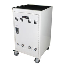 Load image into Gallery viewer, Mobile Charging Cart and Cabinet for Tablets Laptops 30-Device With Combination Lock(White)
