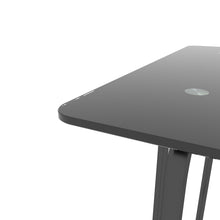 Load image into Gallery viewer, 1-piece Rectangle Dining Table with Metal Frame, Tempered Glass Dining Table for Kitchen Room, Black
