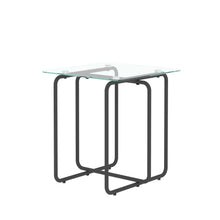 Load image into Gallery viewer, Modern Tempered Glass Coffee Table End Table Side Table for Living Room,bedroom, Transparent
