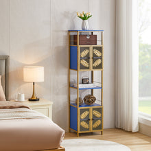Load image into Gallery viewer, Tall Large Floor Storage Cabinet with Open Compartments and 2 Cabinets with Doors,  Freestanding Cabinet, for Home Kitchen, Bathroom, Living Room
