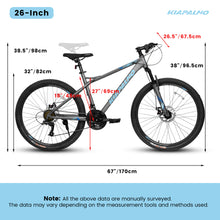Load image into Gallery viewer, A26251      26 Inch Mountain Bike,21 Speed with High-Carbon Steel Frame Bike for Adults,Dual Disc Brake Mountain Bicycle for Men Womens Adult Bicycle
