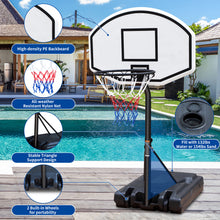 Load image into Gallery viewer, Portable Poolside Basketball Hoop Swimming Pool 3.1ft to 4.7ft Height-Adjustable Basketball System Goal Stand for Kids
