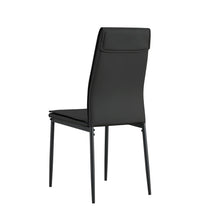 Load image into Gallery viewer, Dining chairs set of 4, Black  modern kitchen chair with metal leg
